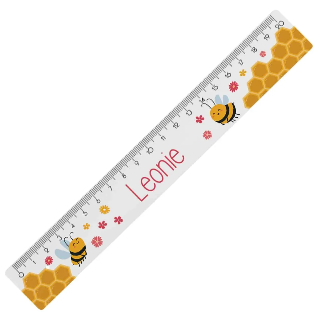 Bienchen Lineal in 2 Größen und mit Namensaufdruck