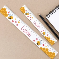 Bienchen Lineal in 2 Größen und mit Namensaufdruck
