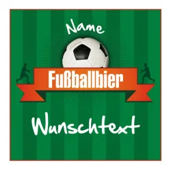 Bieraufkleber Fußballbier mit Wunschname und Text