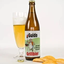 Bieraufkleber Grillbier mit Wunschname