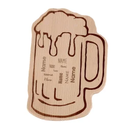 Bierbrettchen mit Namensgravur für Männer