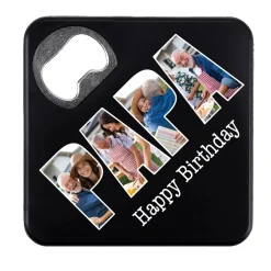 Bierdeckel-Flaschenöffner für den besten Papa mit Fotos
