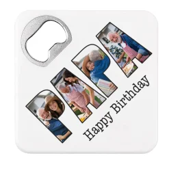 Bierdeckel-Flaschenöffner für den besten Papa mit Fotos