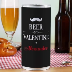 Bierdose - Beer my Valentine - mit Name