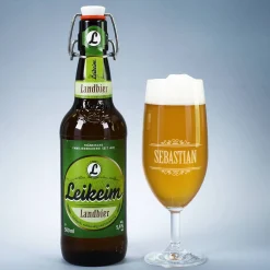 Bier-Geschenkset - Eier sucht man nicht - mit persönlichem Bierglas