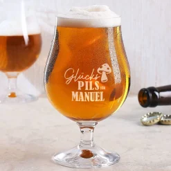 Bierglas - Glückspils - mit Namensgravur