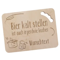 Bier kalt stellen ist wie kochen - Bierkastendeckel als Sitz mit persönlicher Gravur
