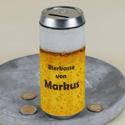 Bierkasse mit persönlichem Wunschtext bedruckt