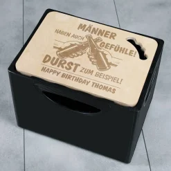 Bierkastendeckel - Männer haben auch Gefühle! - mit Ihrem Wunschtext