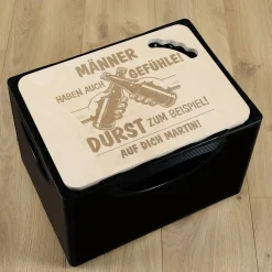 Bierkastendeckel - Männer haben auch Gefühle! - mit Ihrem Wunschtext
