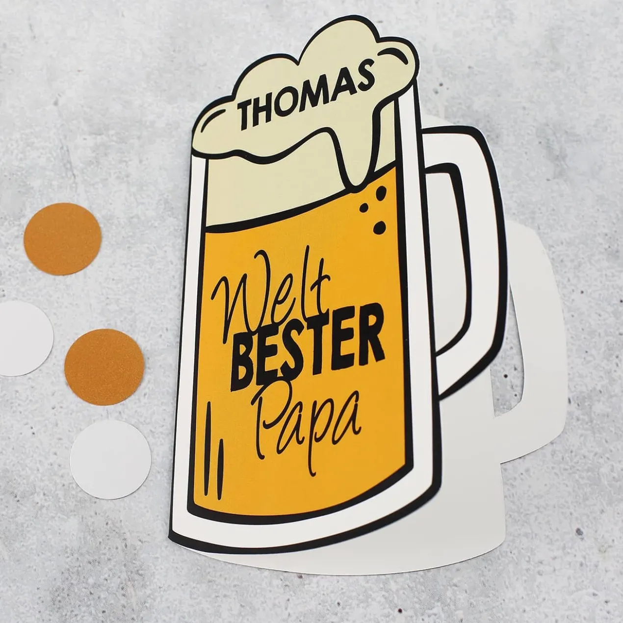 Bierkrug - Klappkarte Weltbester Papa