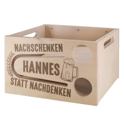 Bierrutsche - Nachschenken statt Nachdenken - mit Namensgravur