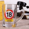 Bierseidel mit Klingel zum 18.