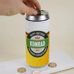 Bier Spardose mit persönlichen Wunschtexten