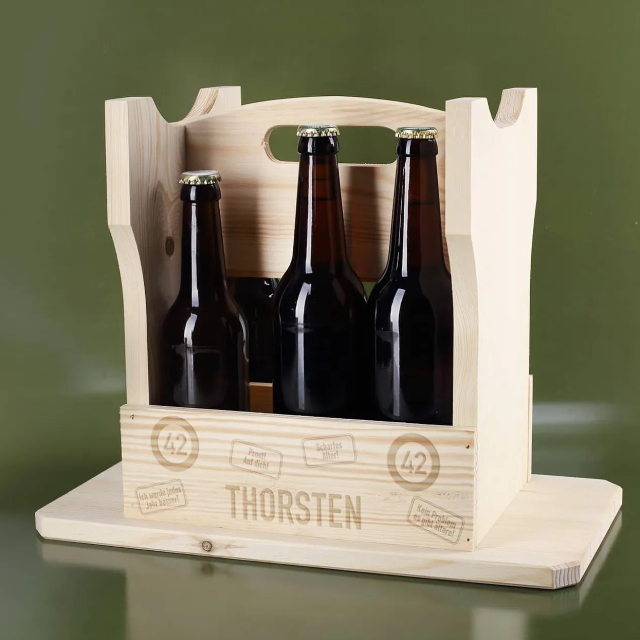 Bierträger und Hocker in einem - zum Geburtstag mit Name und Alter