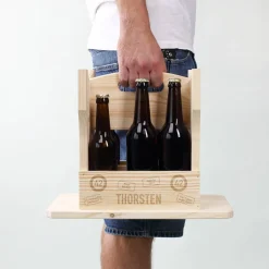 Bierträger und Hocker in einem - zum Geburtstag mit Name und Alter
