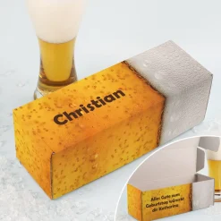 Bier-Verpackung für Weizengläser mit persönlichem Aufdruck