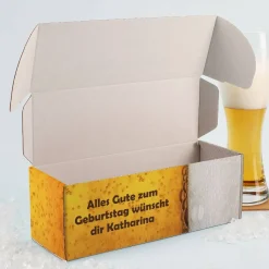 Bier-Verpackung für Weizengläser mit persönlichem Aufdruck