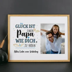 Bilderrahmen mit Fotoaufdruck als Geschenk für den Papa