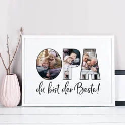 Bilderrahmen mit Foto-Motiv für den besten Opa