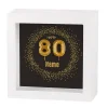 Bilderrahmen-Spardose für Geldgeschenke und Gutscheine zum 80. Geburtstag, 15x15cm
