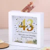 Bilderrahmen Spardose zum Geburtstag mit schwarz/goldenem Motiv