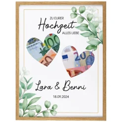 Bilderrahmen zur Hochzeit als Geldgeschenk