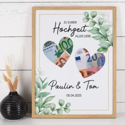 Bilderrahmen zur Hochzeit als Geldgeschenk
