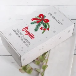 Biorebe-Geschenkset zu Weihnachten mit Weinglas in Geschenkbox