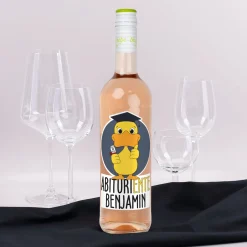 Biorebe Wein - AbituriENTE mit Entenmotiv, Name und Abschlussjahr