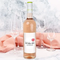 Biorebe Wein - Ich liebe dich - mit Like-Symbol und Wunschtext | Bienenfreundlich & Vegan