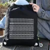 BIO Turnbeutel & Rucksack 'F*ckt euch alle' als lustiges Geschenk mit versteckter Botschaft in Schwarz