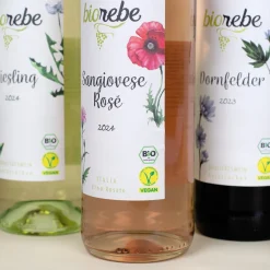 Bio Wein Geschenk Set zum Geburtstag personalisiert für alte Schachteln mit Weinglas & Geschenkbox