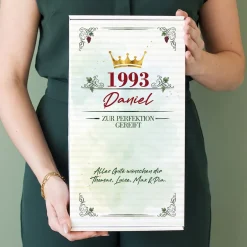 Bio Wein Geschenkset zum Geburtstag mit Weinglas & Geschenkbox personalisiert | 3 Sorten Biorebe
