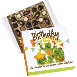 Birthday Fiesta - 32 Lindt Pralinen ohne Alkohol mit Wunschtext personalisiert