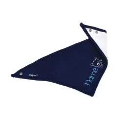 Blaues Bandana für Babys mit Namensaufdruck