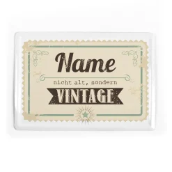 Blechpostkarte zum Geburtstag - Nicht alt, sondern vintage!