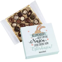 Blumenduft weht um die Nasen - Lindt Pralinen zu Ostern mit Wunschtext