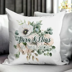 Blumenkissen mit Ihrem Text - verschiedene Motiv auswählbar