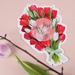 Blumenstrauß-Klappkarte zum Muttertag