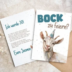 Bock zu feiern? - Geburtstagseinladung mit Ihrer Personalisierung