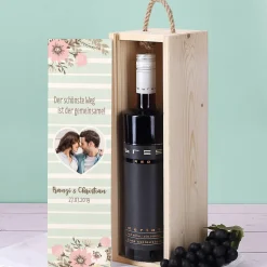 BREE Wein in bedruckter Geschenkverpackung zur Hochzeit