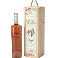 BREE Wein in bedruckter Geschenkverpackung zur Hochzeit