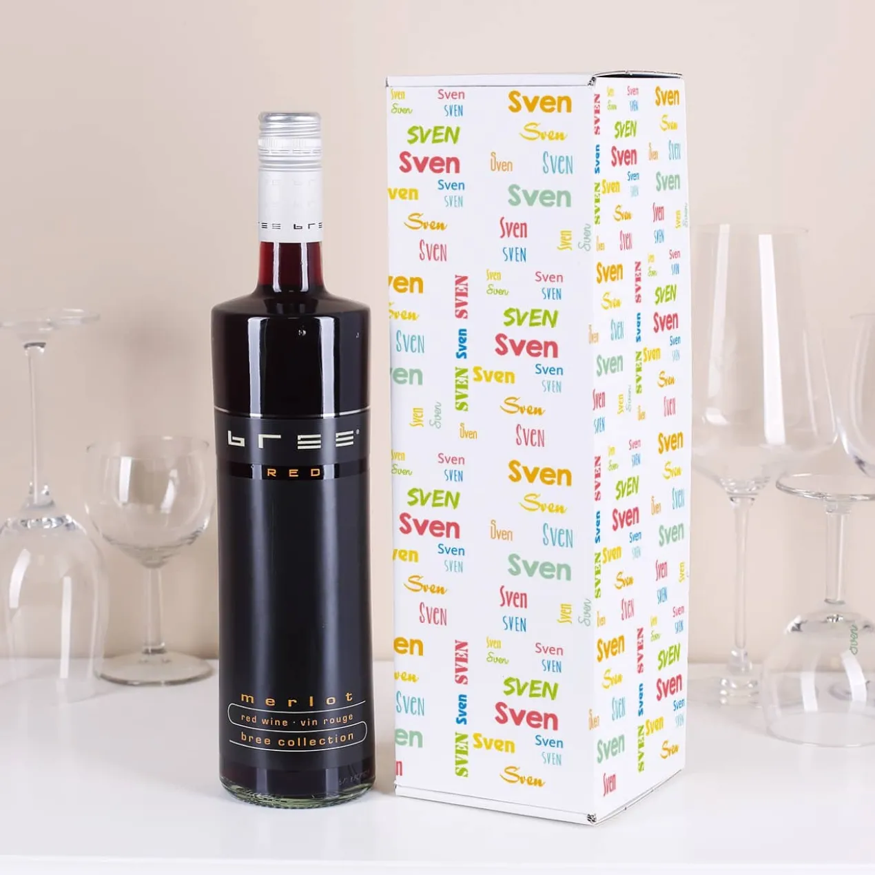 BREE Wein in 3 Sorten mit persönlicher Flaschenverpackung