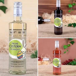 Bree Wein mit niedlichem Osterhasen und Wunschname zu Ostern