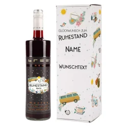 BREE Wein zur Rente mit bedruckter Verpackung mit Name und Wunschtext