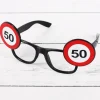 Brille mit Verkehrszeichen - 50