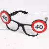 Brille mit Verkehrszeichen zum 40. Geburtstag oder Jubiläum