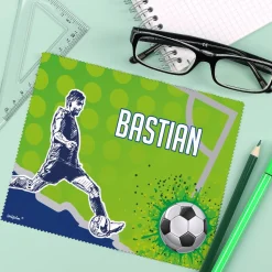 Brillenputztuch für Fußballer mit Wunschname