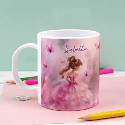 Bruchfeste Kunststofftasse mit Prinzessinnenmotiv